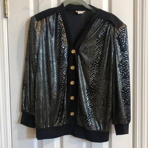 Vintage Tops n Tops Metallic Blouse